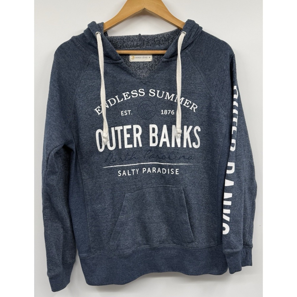 Ocean Drive Pullover Hoodie Sweatshirt Outer Banks North Carolina Women's Med